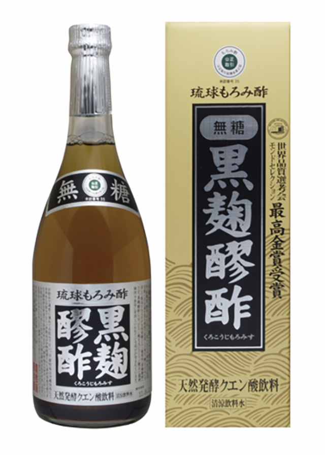 ヘリオス酒造 琉球もろみ酢 黒麹醪酢（無糖）720ml 12本セット(1ケース